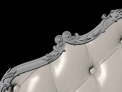 bed headboard 3D model