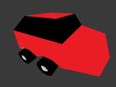 Cartoon Car Free low-poly 3D model get