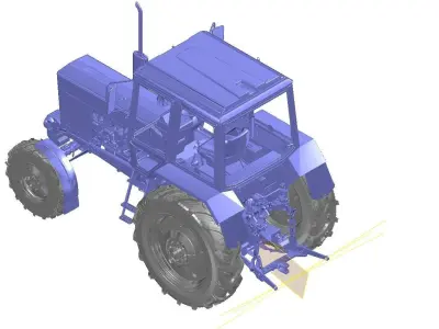 MTZ-80 tractor 3D model