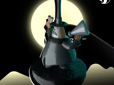 the Mayor By The Nightmare Before Christmas character sculpture 3D print model