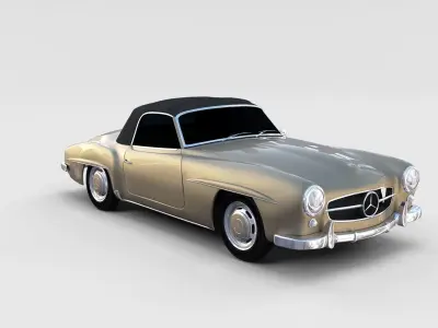 Mercedes 190SL Soft Top rev 3D model