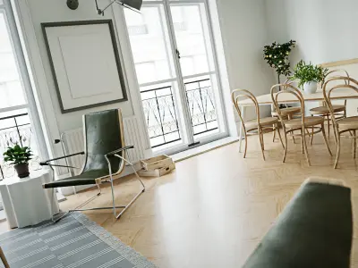 CA - Scandinavian interior scene 3D model