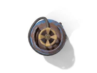 Welding Torch Gas Cylinder Low-poly 3D model