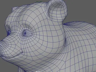 Cartoon Bear 3d Model Low-poly 3D model