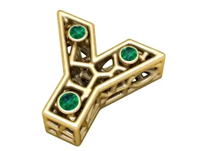 SIMPLE ALPHABET Y PENDANT 3D-PRINTABLE MODEL  3D print model