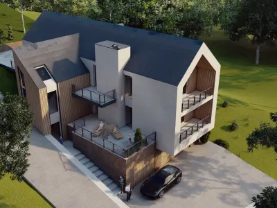 villa 106  Low-poly 3D model