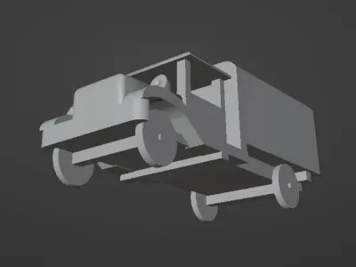 Toy truck Low-poly 3D model buy