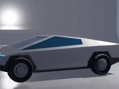 Tesla cyber truck low poly 3D model
