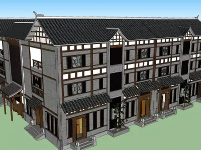 Chinese traditional courtyard  3D model