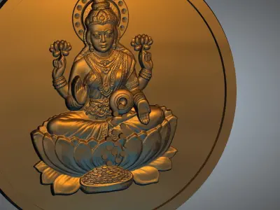 Maa Laxmi ji coin 3D print model