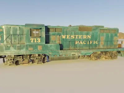 train 3D model 10