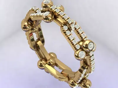 Tiffany Hardwear Ring 3D print model