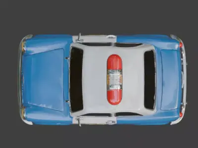 Cartoon Police Car 3D Model Low-poly 3D model