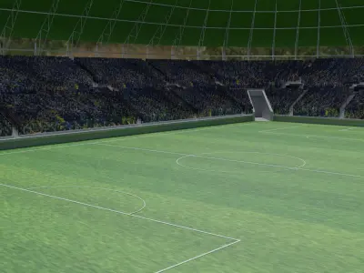 Soccer Stadium - Soccer Fans Low-poly 3D model order