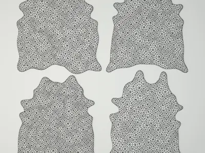 Rugs 9 cowhide rug 3D model