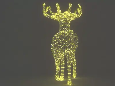Christmas Decoration Led Reindeer  3D model