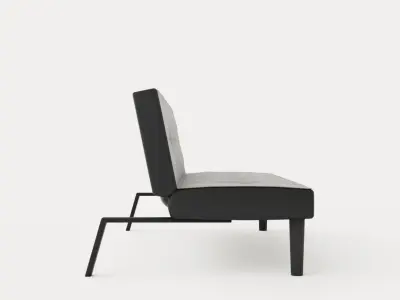 Aurora Sofa Bed Low-poly 3D model