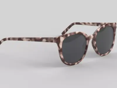 Cateye Eyewear Glasses Low-poly 3D model