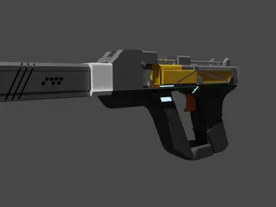 Hs Cylinder Sci Fi SMG Free low-poly 3D model