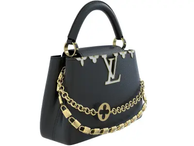 Louis Vuitton Capucines Mini Bag Black Low-poly 3D model