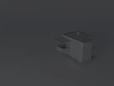 Multi story frame house Free 3D model
