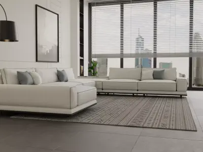 Modern Italian Sofa 3D Model High Quality CORONA 3D model