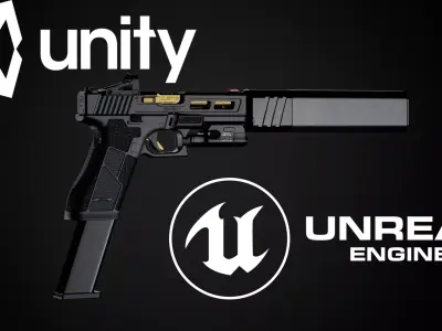 Ghost 9mm Low-poly 3D model