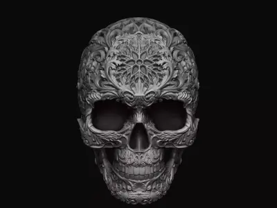 Skull ornamental 3D print model purchase