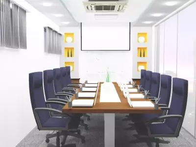 CONFERENCE HALL Low-poly 3D model