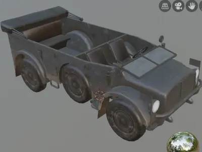 car truck Low-poly 3D model