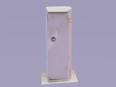 Street telephone cabinet  Low-poly 3D model