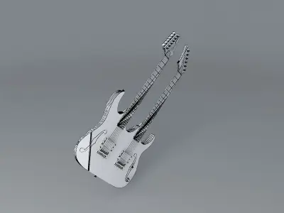 Paul Gilbert double neck guitar Free 3D model