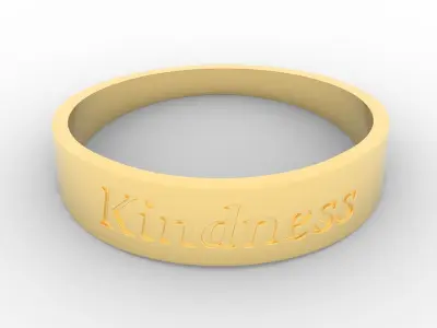 Kindness Ring Female Gold 3D print model