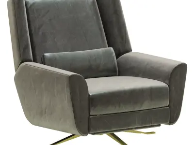 Restoration Hardware Luke Leather Swivel Recliner 3D model