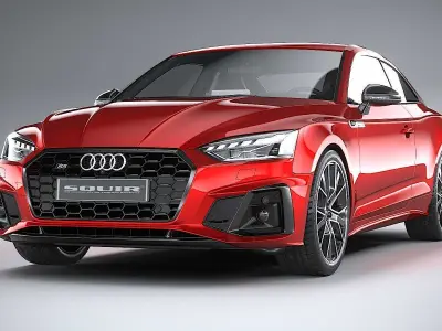 Audi S5 Coupe 2020 CoronaRender 3D model
