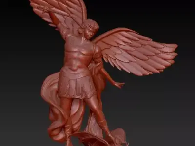 Saint Michael Statue 3D model