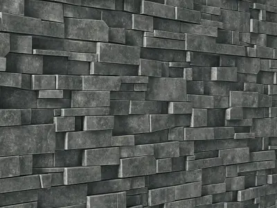 Finishing decorative stone 3D model