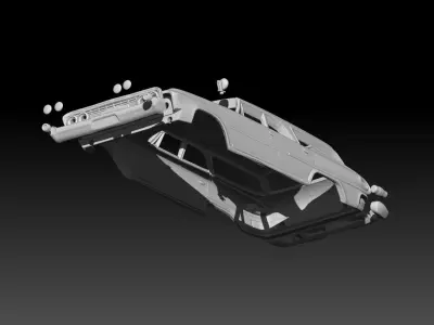 Dodge Polara Station Wagon Body Kit 3D print model