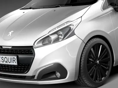 Peugeot 208 5-door 2016 3D model