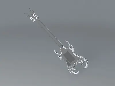 The Black Diamond guitar Free 3D model