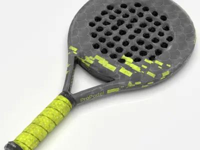 Paddle Racket Low-poly 3D model