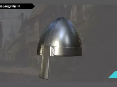 Nordic Spangenhelm - For Metahuman Low-poly 3D model