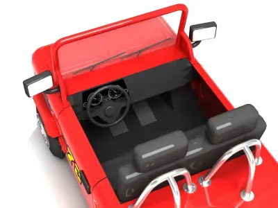 Plastic Toy Kids Battery Car 3D model