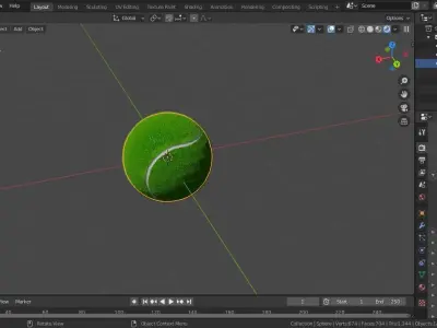 Tennis Ball 3D model 3
