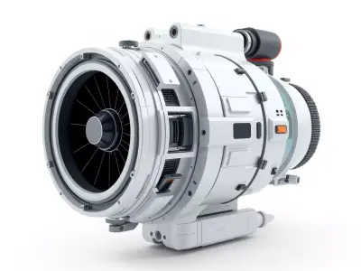 Futuristic Engine Model Pack for SciFi Projects Low-poly 3D model