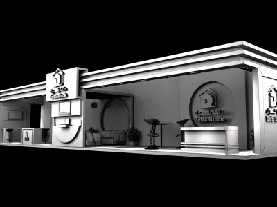 Booth Exhibition Stand a387a 3D model