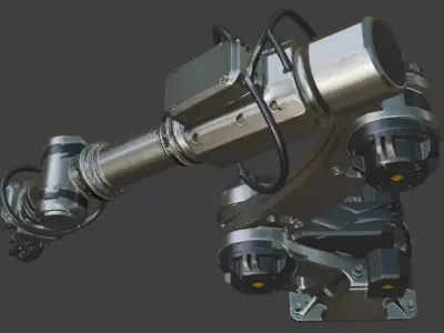 Industrial Robotic Arm 3D Model 3D model