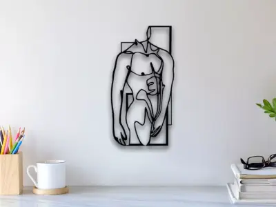 Man Body Wall Art 3D print model