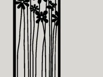 flower pattern b  for cnc router and laser cutting 3D model