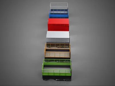 COLLECTION CAGE BAKKIE UTE PICKUP TRUCK TRANSPORT DELIVERY CARGO 3D model